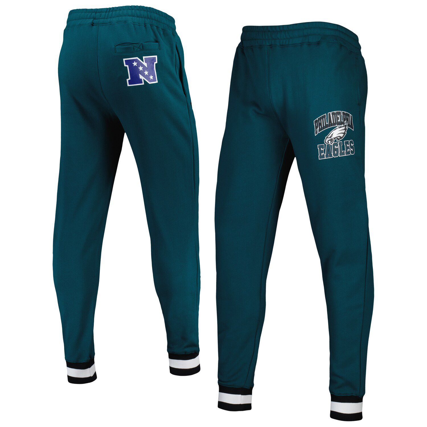 Men's Concepts Sport Midnight Green/Black Philadelphia Eagles Badge Top &  Pants Sleep Set