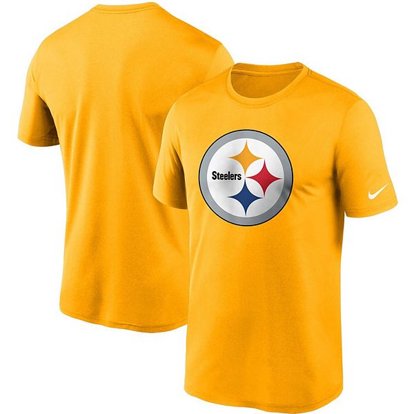 Men's Nike Gold Pittsburgh Steelers Logo Essential Legend Performance T- Shirt