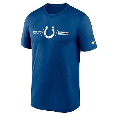 Men's Nike Royal Indianapolis Colts Horizontal Lockup Legend Performance T-Shirt