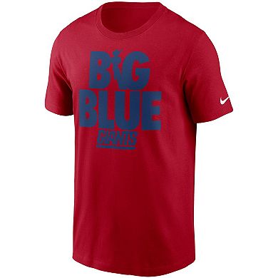 Men's Nike Red New York Giants Hometown Collection Big Blue T-Shirt