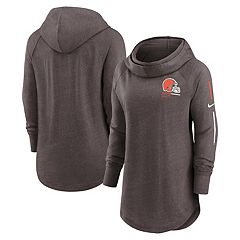 Cuce Fleece Cleveland Browns Ladies Crystal Side-Liner Sweatshirt