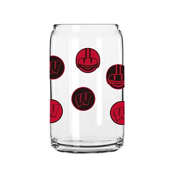 Wisconsin Badgers 16oz. Smiley Can Glass