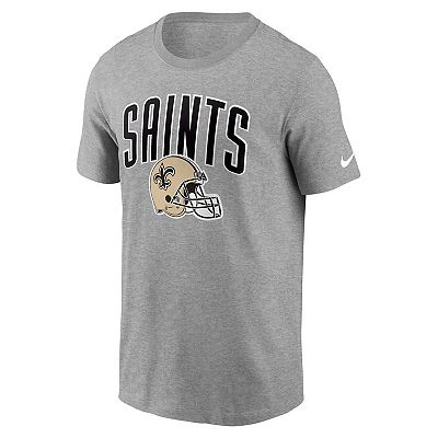 Men s Nike Heathered Gray New Orleans Saints Team Athletic T Shirt