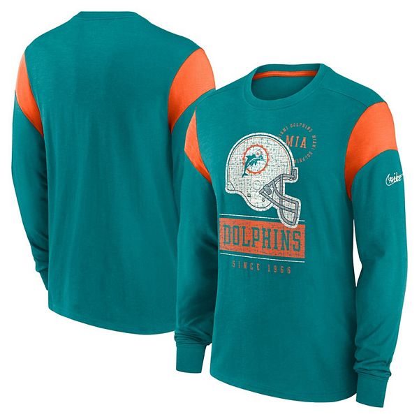 Nike Aqua Miami Dolphins Horizontal Lockup Legend Performance T-Shirt