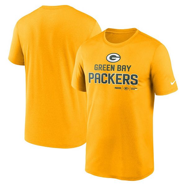Men's Nike Gold Green Bay Packers Legend Community Performance T-Shirt
