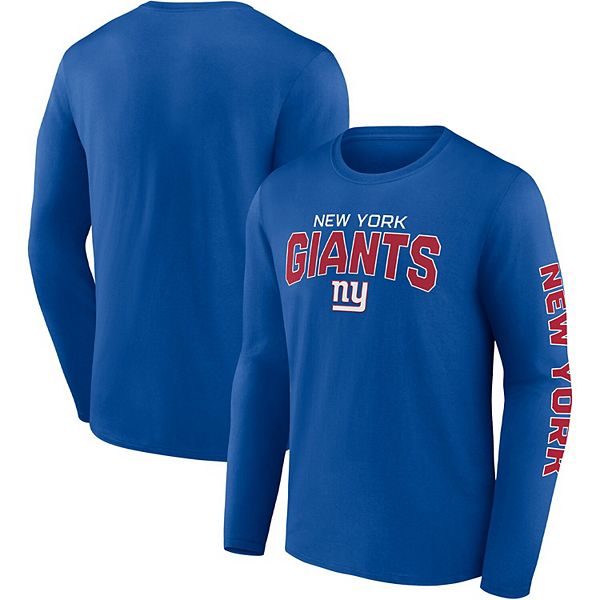 Men's Fanatics Branded Royal New York Giants Go the Distance Long Sleeve T- Shirt