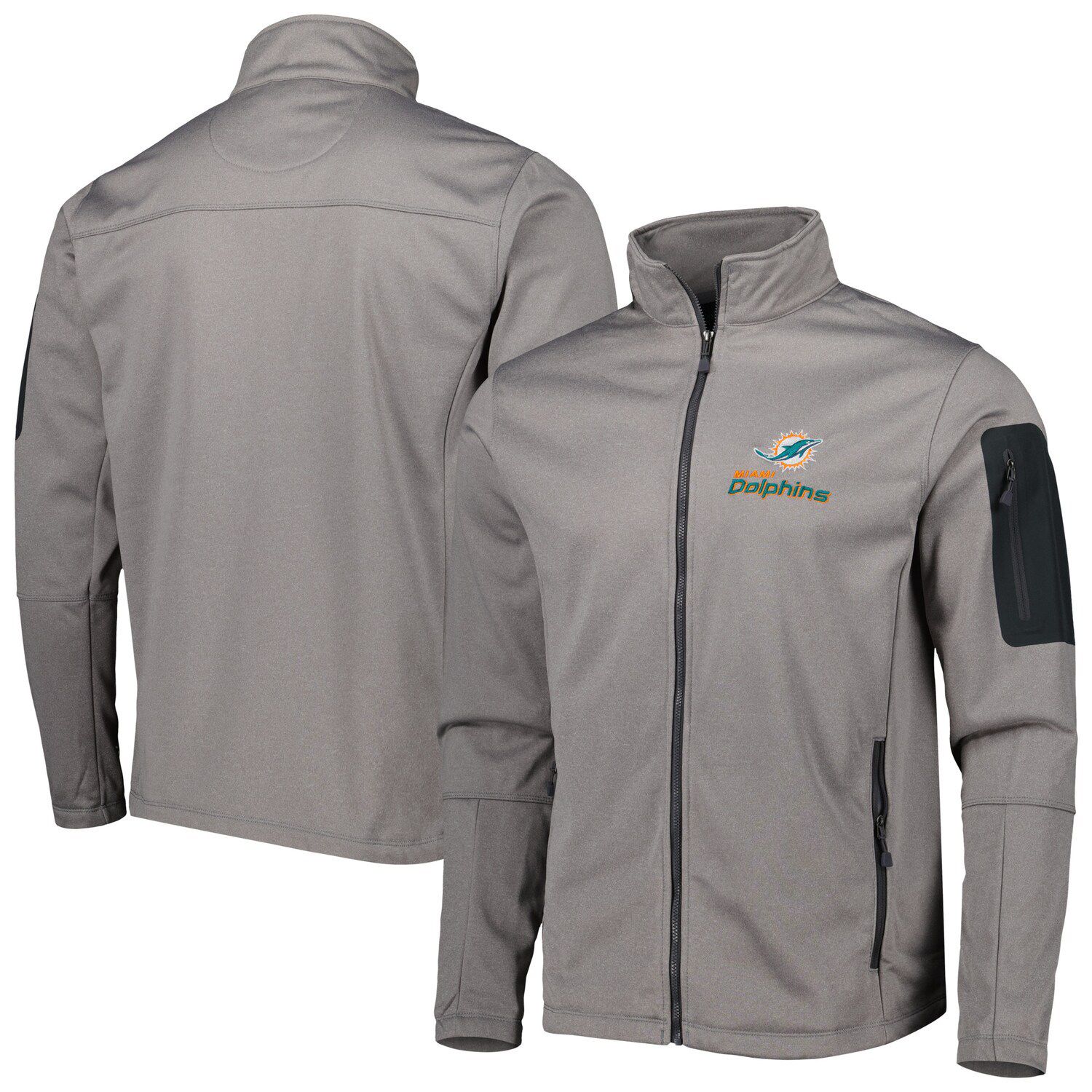 Men's Profile Aqua Miami Dolphins Big & Tall Fleece Quarter-Zip Jacket