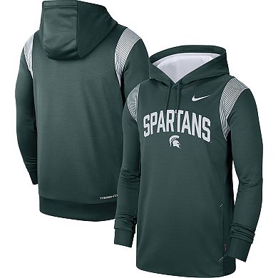 Men's Nike Green Michigan State Spartans 2022 Game Day Sideline Performance Pullover Hoodie