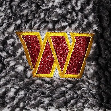 Women's G-III 4Her by Carl Banks Black Washington Commanders Sherpa Plaid Quarter-Zip Jacket