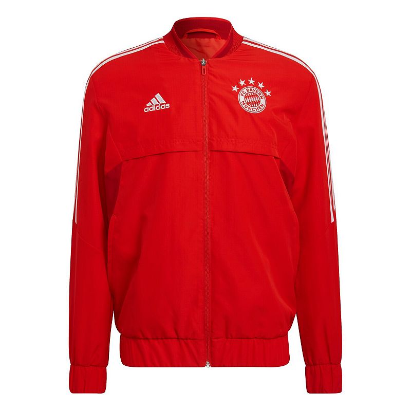 Mens adidas Red Bayern Munich AEROREADY Anthem Full-Zip Jacket, Size: Smal