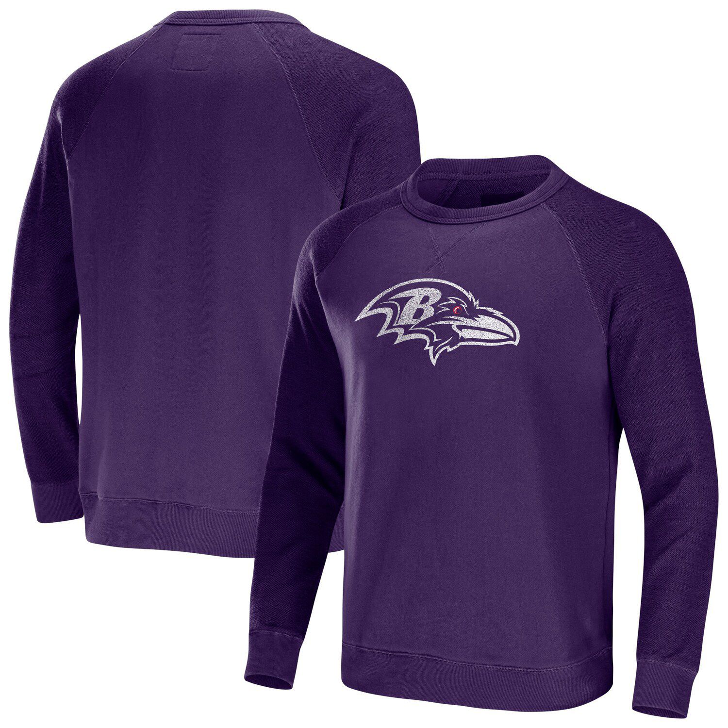 Baltimore Ravens Mitchell & Ness All Over Print Crew Sweatshirt - Purple -  Mens