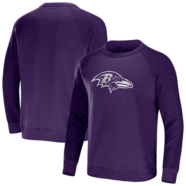 Men's NFL x Darius Rucker Collection by Fanatics Purple Baltimore Ravens  Raglan Fleece Pullover Sweatshirt