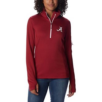Women's Columbia Crimson Alabama Crimson Tide Park View Omni-Shade Half-Zip Top