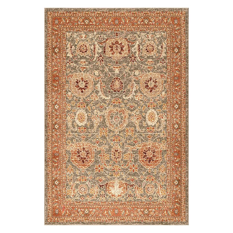 nuLoom Traditional Persian Geraldine Area Rug, Green, 7X9 Ft