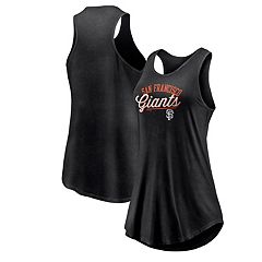 Women's Wear by Erin Andrews Black San Francisco Giants Cross Back Tank Top Size: Large