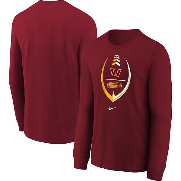 Youth Nike Burgundy Washington Commanders Icon Long Sleeve T-Shirt