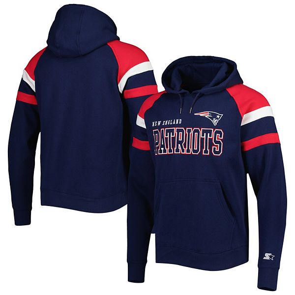 Men's Tommy Hilfiger Navy New England Patriots Quarter-Zip Pullover Hoodie