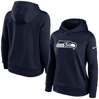 Women's Nike College Navy Seattle Seahawks Performance Pullover Hoodie