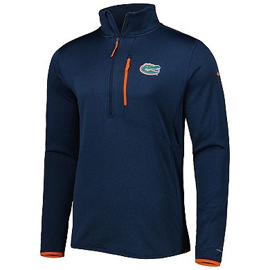 Men's Columbia Navy Florida Gators Park View Omni-Wick Half-Zip Top