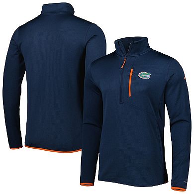 Men's Columbia Navy Florida Gators Park View Omni-Wick Half-Zip Top