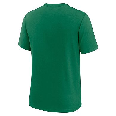 Men's Nike Kelly Green Philadelphia Eagles Wordmark Logo Tri-Blend T-Shirt