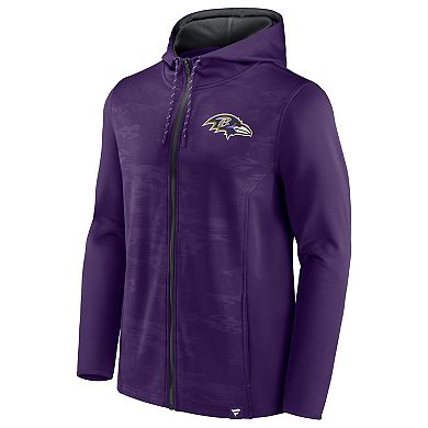 Men's Fanatics Branded Purple Baltimore Ravens Ball Carrier Full-Zip Hoodie