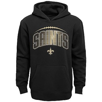Toddler Black/Heather Gray New Orleans Saints Double-Up Pullover Hoodie & Pants Set