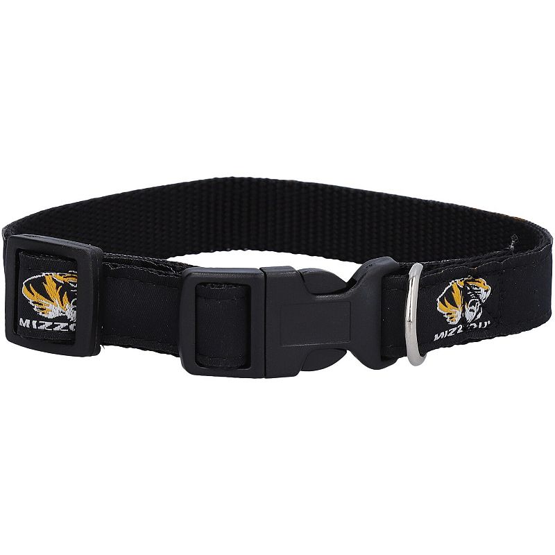 Missouri Tigers 0.5 Narrow Dog Collar, Black, XS