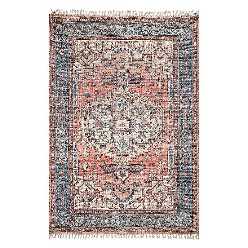 nuLoom Andrea Flatweave Area Rug, Multicolor, 6FT Sq