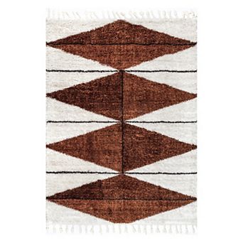 nuLoom Kali Shaggy Diamond Tassel Area Rug