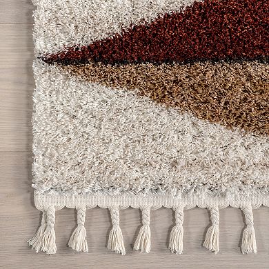nuLoom Kali Shaggy Diamond Tassel Area Rug
