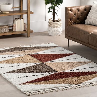 nuLoom Kali Shaggy Diamond Tassel Area Rug