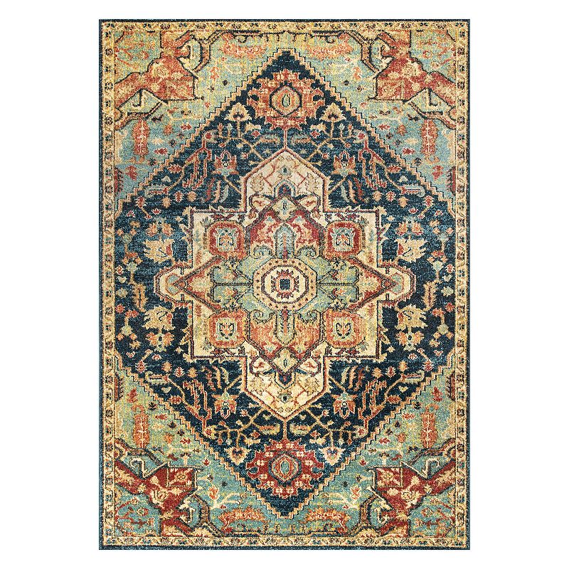 nuLoom Tabetha Tribal Medallion Area Rug, Green, 9X12 Ft