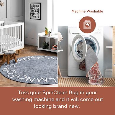 nuLoom Kids Washable Round Alphabet Rug
