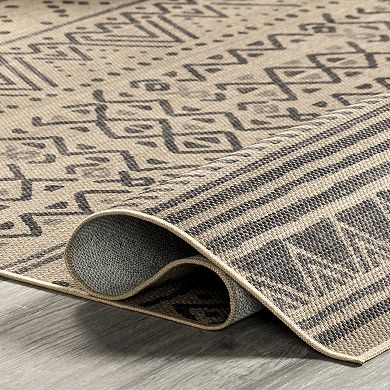 nuLoom Anisa Tribal Stripe Easy-Jute Machine Washable Area Rug