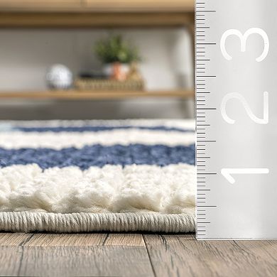 nuLoom Ashton Shaggy Contemporary Abstract Tassel Area Rug