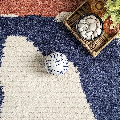 nuLoom Ashton Shaggy Contemporary Abstract Tassel Area Rug