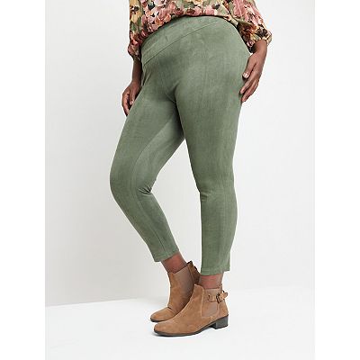 Dressbarn Roz Ali Women s Stretch Suede Leggings