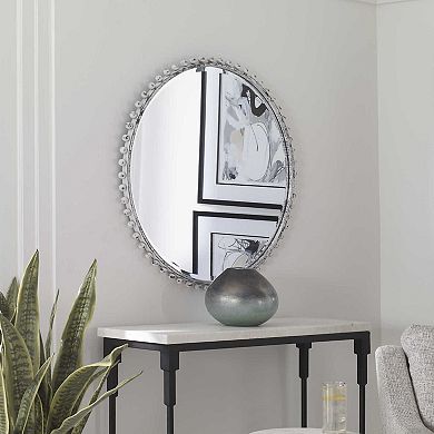 Beaded Round Wall Mirror