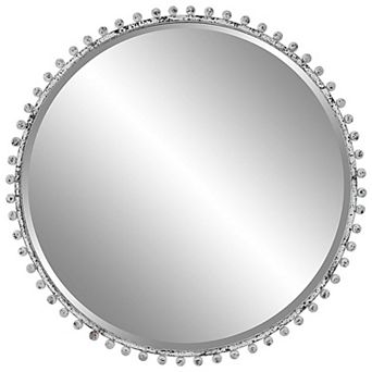 Beaded Round Wall Mirror