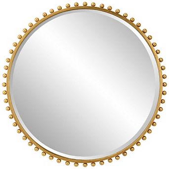 Beaded Round Wall Mirror