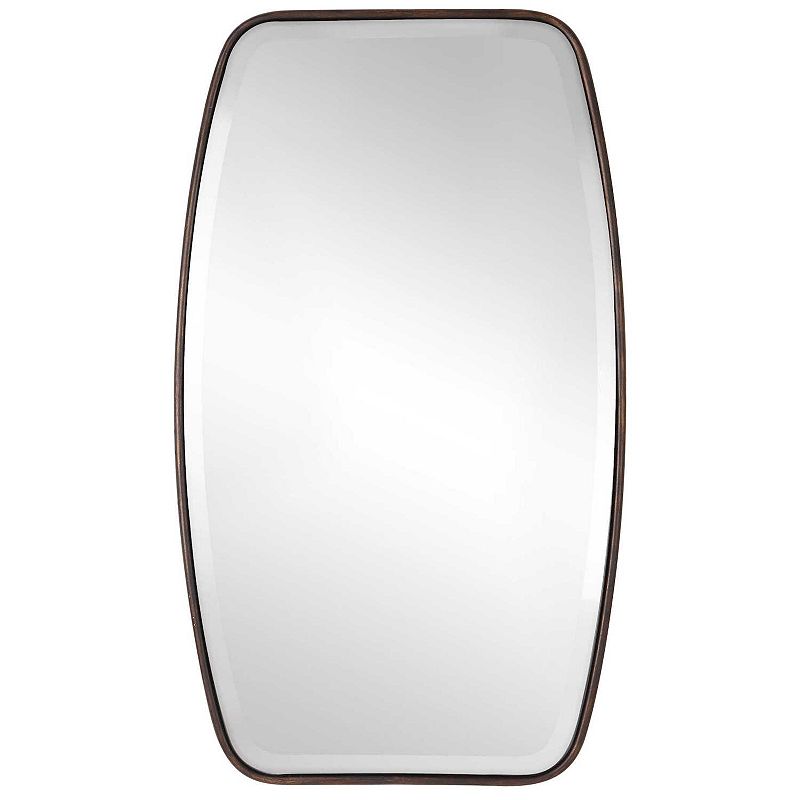 Uttermost Rounded Rectangle Wall Mirror, Brown