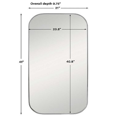 Rounded Corner Rectangle Wall Mirror