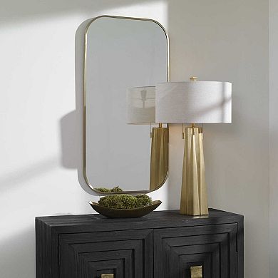 Rounded Corner Rectangle Wall Mirror