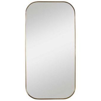 Rounded Corner Rectangle Wall Mirror