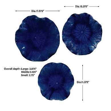 Abella Blue Ceramic Decor 3-piece Set