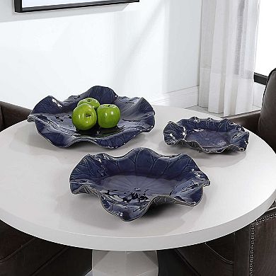 Uttermost Abella Blue Ceramic Decor 3-piece Set