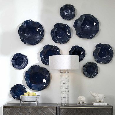 Uttermost Abella Blue Ceramic Decor 3-piece Set