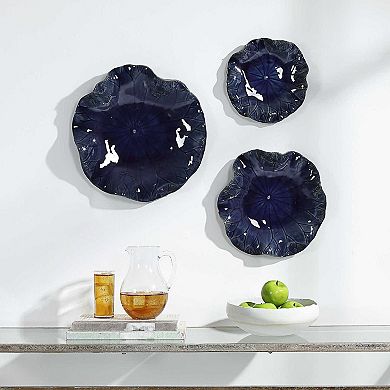 Uttermost Abella Blue Ceramic Decor 3-piece Set