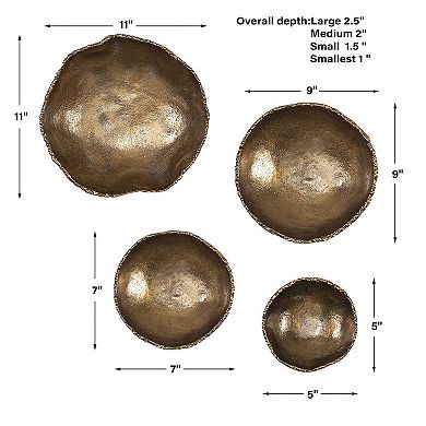 Lucky Coins Wall Decor 4-piece Set